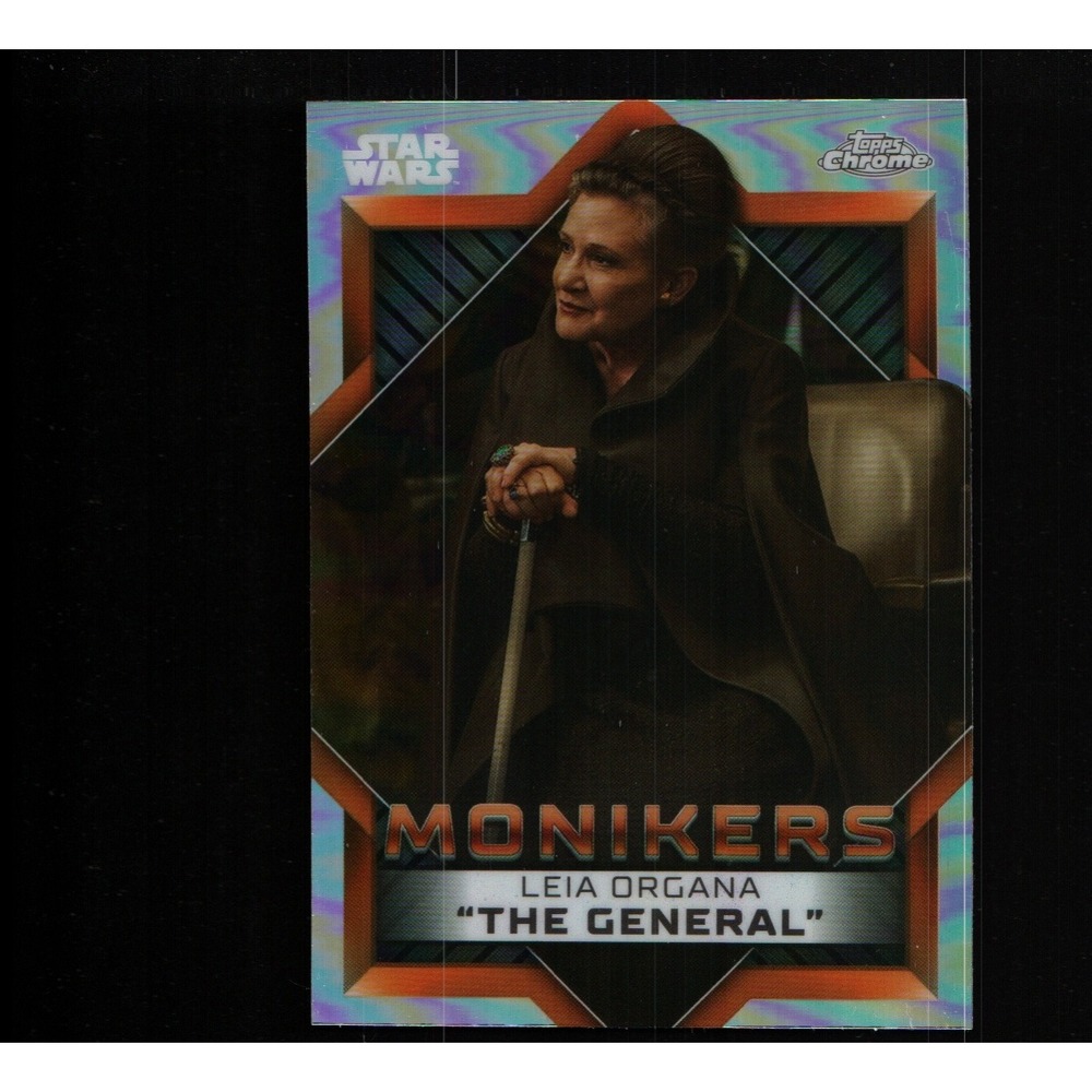 2023 Topps Chrome Star Wars - Monikers Refractor Leia Organa The General #M-16